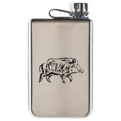 Il Lago Passion Hip Flask 8oz Silver
