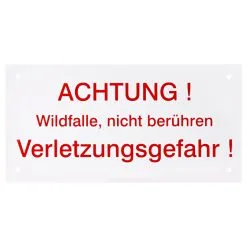 Weißer Warning Sign Trap Hunt